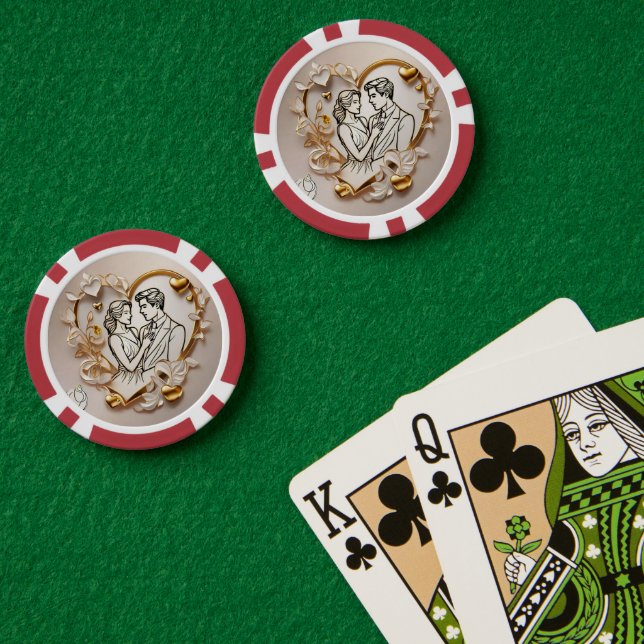 Fichas De Póquer "El profundo deseo del corazón" (Mesa de Poker (Doble))