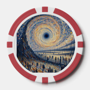 Fichas De Póquer "El Robo Real de Flush: Un helicóptero de póquer"