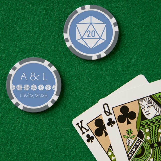 Fichas De Póquer Elegancia de Mesa en Periwinkle (Mesa de Poker (Doble))