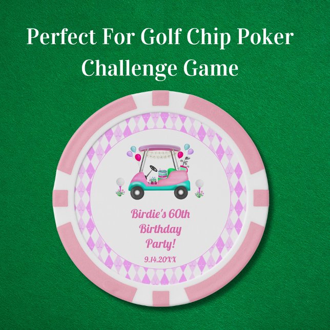 Fichas De Póquer Elegante Fiesta de golf femenino Cart Birthday Cas (Subido por el creador)
