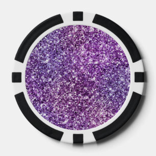 Fichas De Póquer Elegante Patrón Abstracto Morado Chic Estiloso