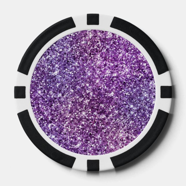 Fichas De Póquer Elegante Patrón Abstracto Morado Chic Estiloso (Anverso)