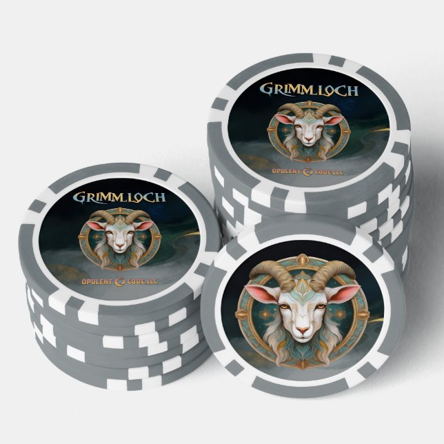 Fichas De Póquer Emblema de Cabra de Grimmloch Juego de Rol de Fant (Pila)