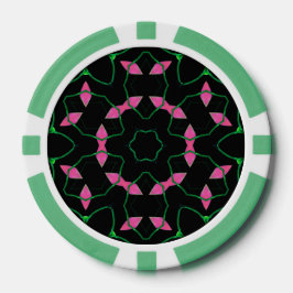 Fichas De Póquer Emerald and Pink Kaleidoscope
