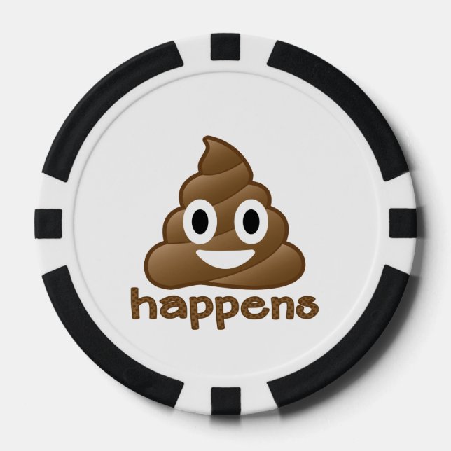 Fichas De Póquer Emoji Poop Happens (Anverso)
