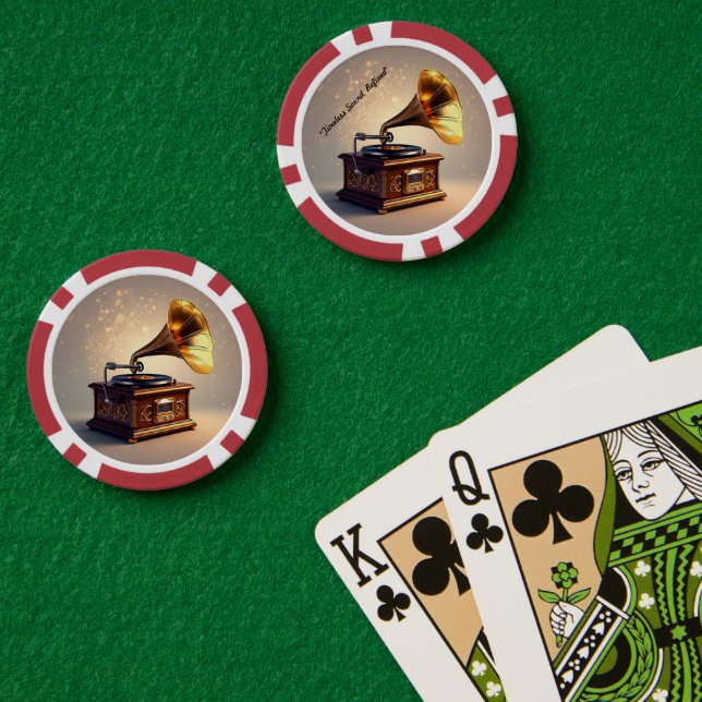 Fichas De Póquer "Encanto musical retro" (Mesa de Poker (Doble))