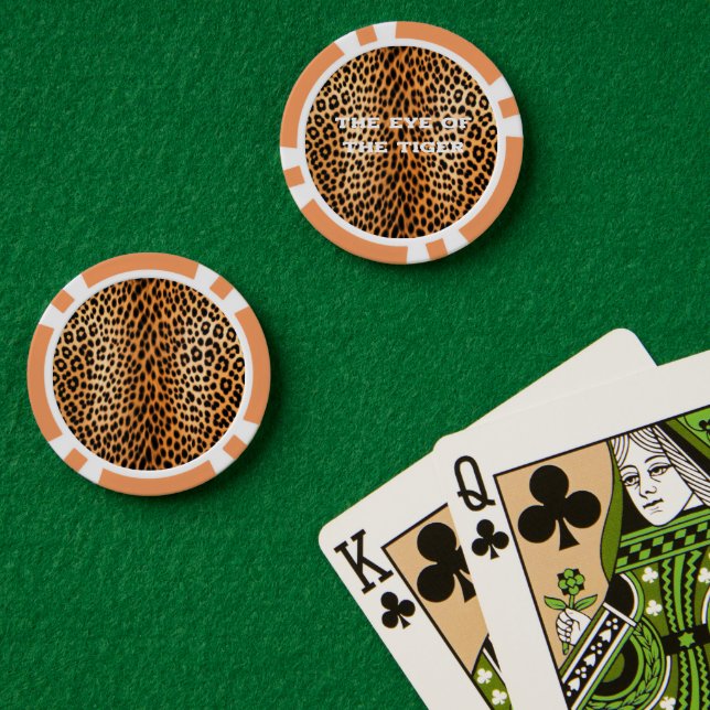 Fichas De Póquer Energía de Leopardo Salvaje – Moda Audaz de Estamp (Mesa de Poker (Doble))