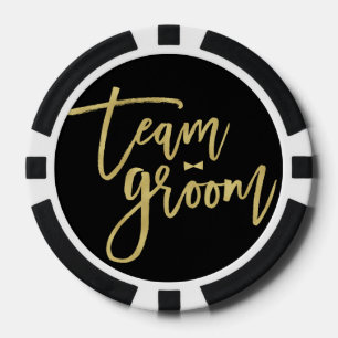 Fichas De Póquer Equipo Groom Bow Tie Bacheler Party Poker Chips