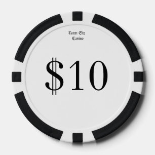 Fichas De Póquer Equipo seis (dinero divertido del casino) moneda