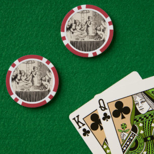 Fichas De Póquer Escena de ruleta de amor y azar en París en la déc