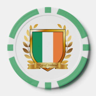 Fichas De Póquer Escudo de la bandera de la República de Irlanda