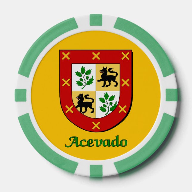 Fichas De Póquer Escudo de la familia Acevado (Anverso)
