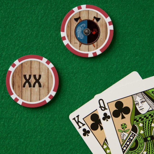 Fichas De Póquer Escudo de vibración y ejes (Mesa de Poker (Doble))