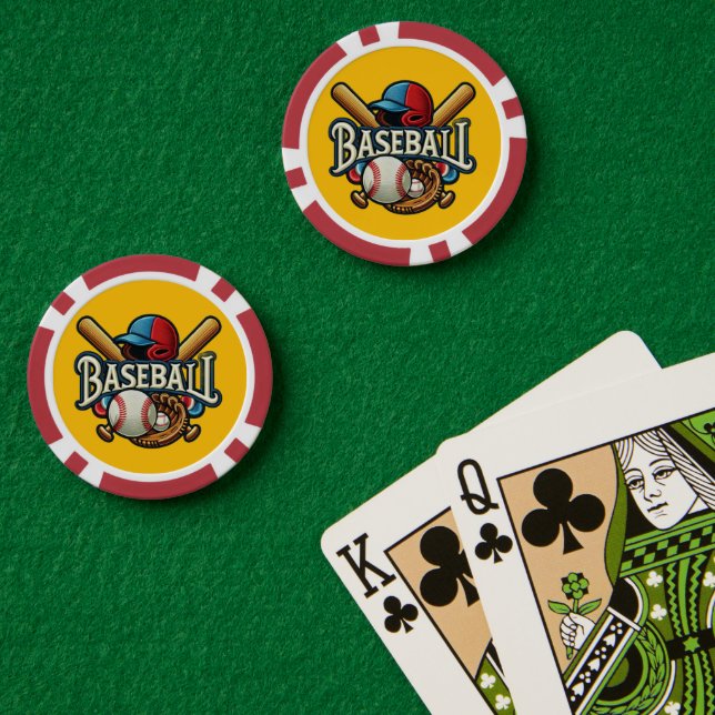 Fichas De Póquer Esencias clásicas de béisbol / Elegante leyenda re (Mesa de Poker (Doble))