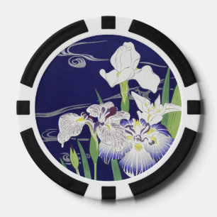 Fichas De Póquer Estampa de Arte de Iris Japonés Antiguo Kogyo Tsuk