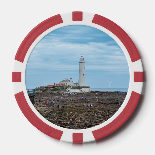 Fichas De Póquer faro de Whitley Bay  (Anverso)