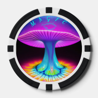 Fichas De Póquer Favor de matrimonio único Neon Boho