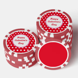 Fichas De Póquer Feliz Día de San Valentín de Poker Chips (Rojo y B