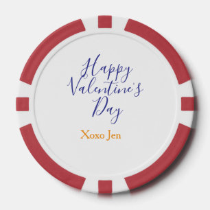 Fichas De Póquer Feliz día de San Valentín rosa morado xoxo amor no