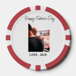 Fichas De Póquer Feliz día del padre foto padre simple amor moderno