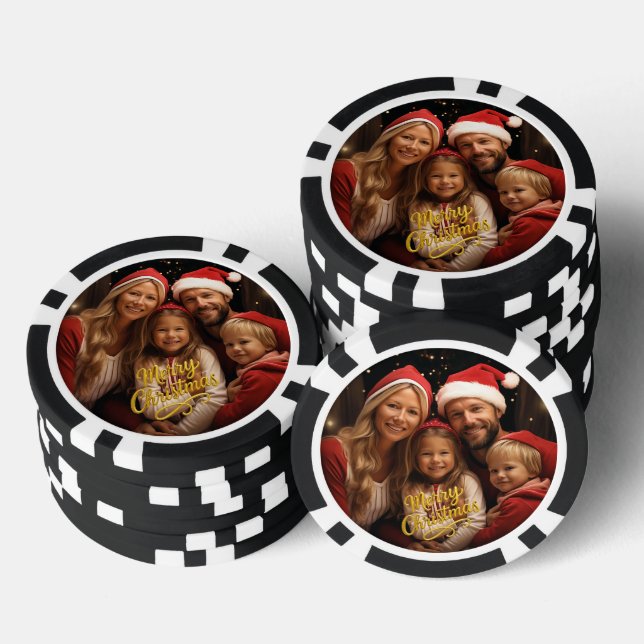 Fichas De Póquer Feliz Navidad (Pila)