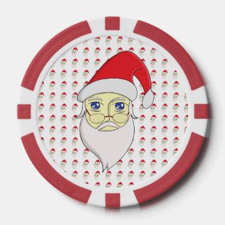 Fichas De Póquer Feliz Navidad Santa