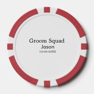 Fichas De Póquer fiesta de soltera groomsman añadir nombre simple m