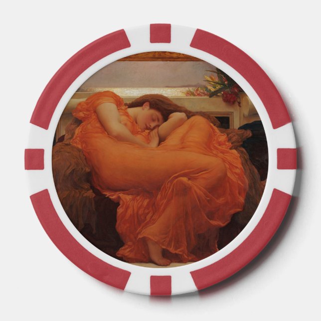 Fichas De Póquer Flamante junio por Lord Frederic Leighton (Anverso)