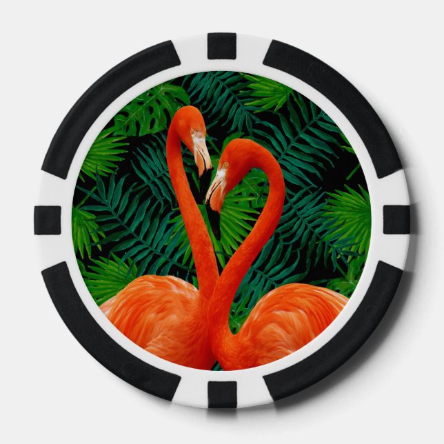 Fichas De Póquer Flamingo Paradise Poker Chips, Negro (Anverso)