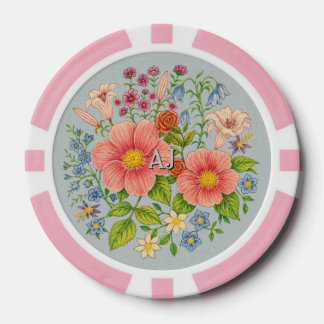 Fichas De Póquer Floral Personalizado