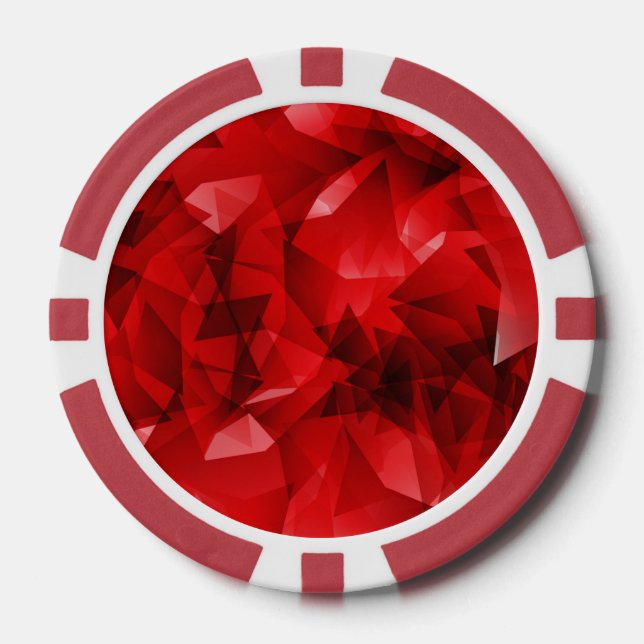 Fichas De Póquer Fondo geométrico abstracto rojo-51083 (Anverso)