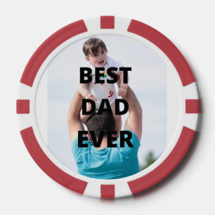 Fichas De Póquer Foto del mejor Personalizado de papá