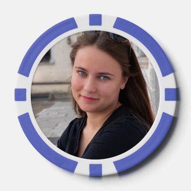 Fichas De Póquer Foto personalizada (Anverso)