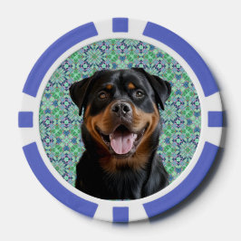 Fichas De Póquer Foto Personalizada Mascota Perro Patrón Mandala Ve