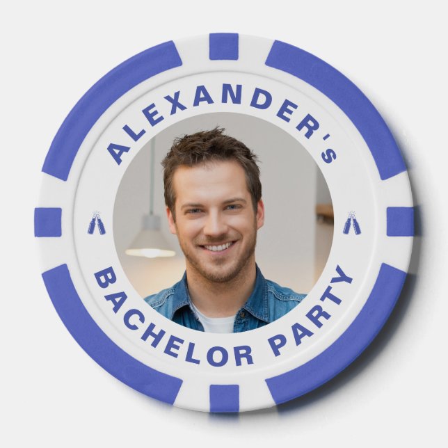 Fichas De Póquer Foto personalizado (Anverso)