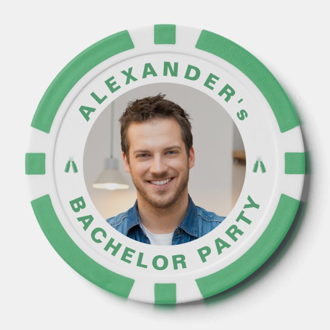 Fichas De Póquer Foto personalizado (Anverso)