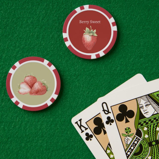 Fichas De Póquer Fresa Dulce de Frutilla (Mesa de Poker (Doble))