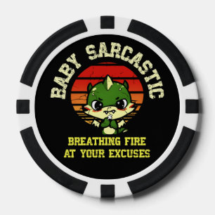 Fichas De Póquer Funny Motivational Dragon - Burn Your Excuses