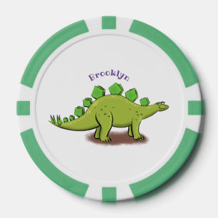 Fichas De Póquer Funny stegosaurus dinosaur personalizado
