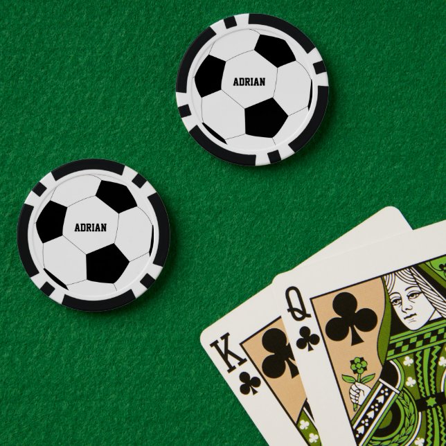 Fichas De Póquer Fútbol personalizado (Mesa de Poker (Doble))