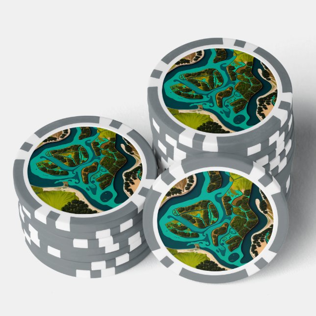Fichas De Póquer Futuristic Marshlands (Pila)