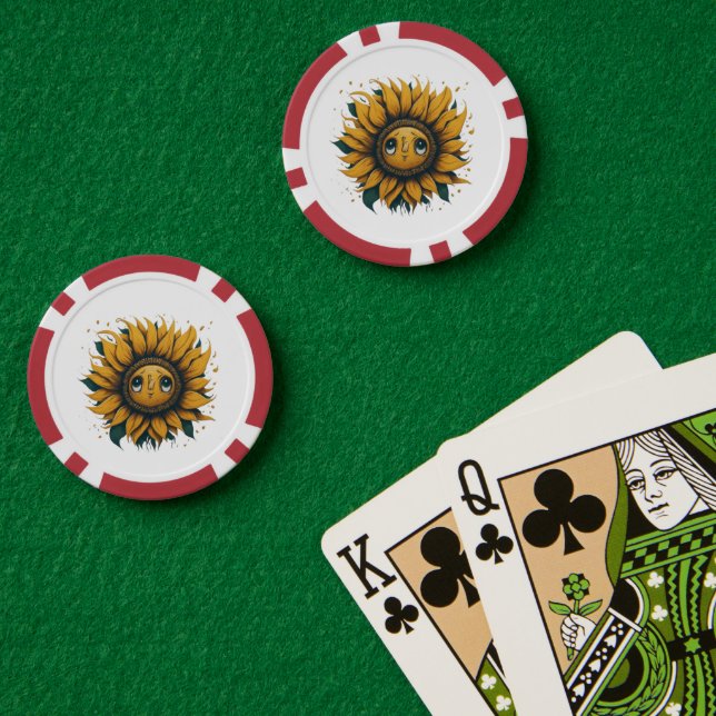 Fichas De Póquer girasol (Mesa de Poker (Doble))