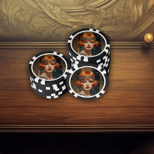 Fichas De Póquer Glamour de Gatsby Dorado