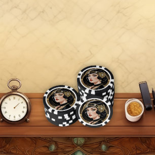 Fichas De Póquer Glamour de Gatsby Dorado