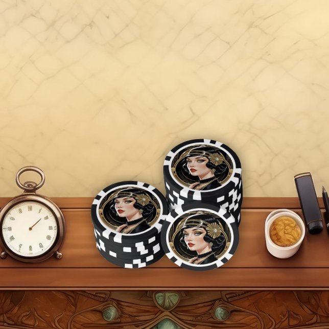 Fichas De Póquer Glamour de Gatsby Dorado (Subido por el creador)