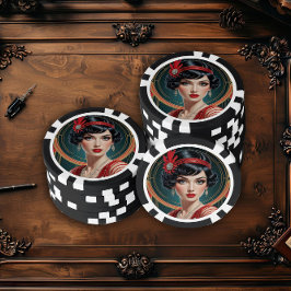 Fichas De Póquer Glamour del Gatsby Dorado