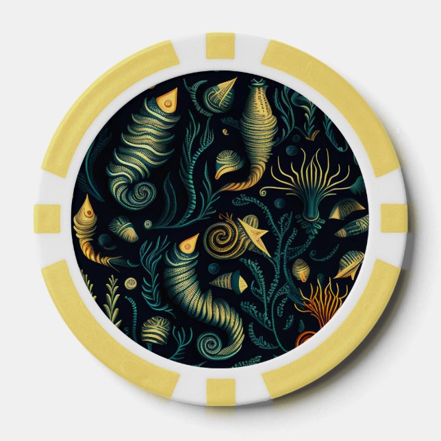 Fichas De Póquer Golden Reefs (Anverso)