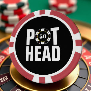 Fichas De Póquer Gracioso Humor de Poker Pot Head