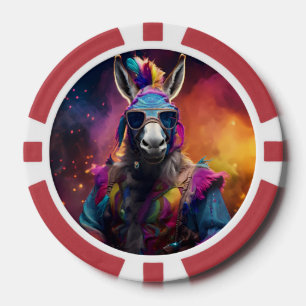 Fichas De Póquer Grasas azules de burro