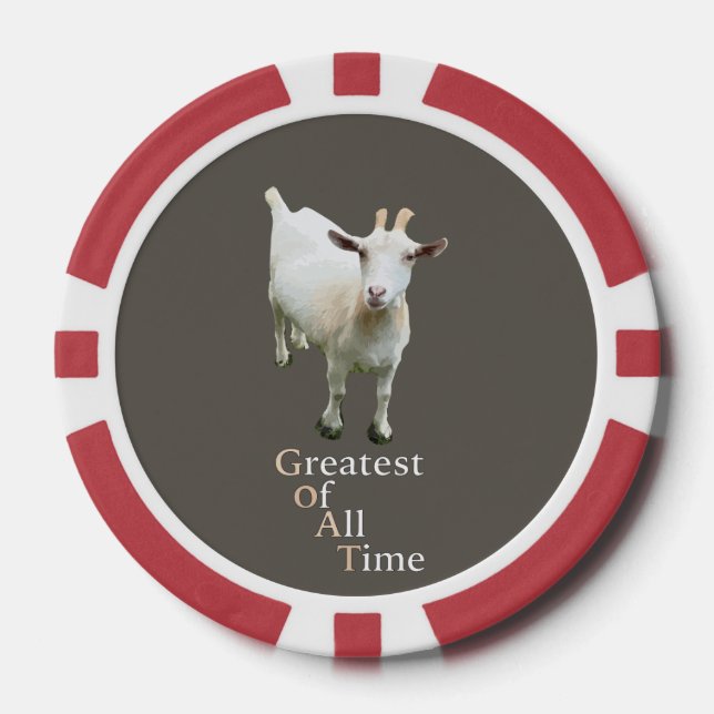 Fichas De Póquer Greatest of all time Goat (Anverso)